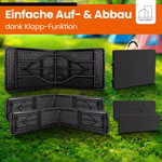 Faltbare Bierzeltgarnitur mit Klappfunktion – Tisch und Bänke kompakt zusammenklappbar, ideal für einfachen Transport und schnellen Aufbau im Freien